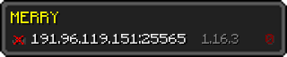 Userbar 320x64 in Minecraft-Stil für den Server 191.96.119.151:25565