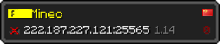 Юзербар 320x64 в стиле майнкрафт для сервера 222.187.227.121:25565