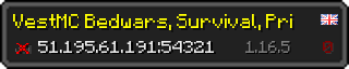 Userbar 320x64 in Minecraft-Stil für den Server 51.195.61.191:54321