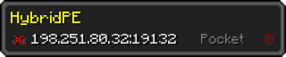 Userbar 320x64 in minecraft style for 198.251.80.32:19132