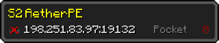 Userbar 320x64 in Minecraft-Stil für den Server 198.251.83.97:19132