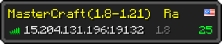 Userbar 320x64 in minecraft style for 15.204.131.196:19132