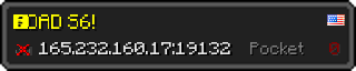 Userbar 320x64 in minecraft style for 165.232.160.17:19132