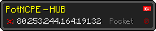 Userbar 320x64 in Minecraft-Stil für den Server 80.253.244.164:19132