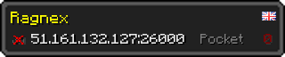 Userbar 320x64 in Minecraft-Stil für den Server 51.161.132.127:26000