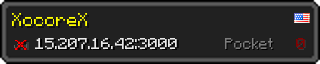 Userbar 320x64 in minecraft style for 15.207.16.42:3000