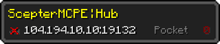 Userbar 320x64 in minecraft style for 104.194.10.10:19132