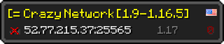 Userbar 320x64 in minecraft style for 52.77.215.37:25565