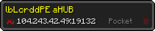 Userbar 320x64 in Minecraft-Stil für den Server 104.243.42.49:19132