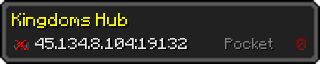 Userbar 320x64 in minecraft style for 45.134.8.104:19132