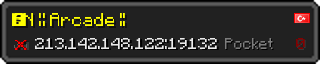 Userbar 320x64 in Minecraft-Stil für den Server 213.142.148.122:19132