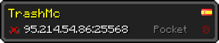 Userbar 320x64 in Minecraft-Stil für den Server 95.214.54.86:25568