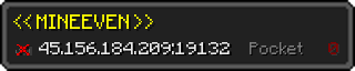 Userbar 320x64 in Minecraft-Stil für den Server 45.156.184.209:19132