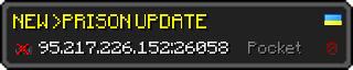 Userbar 320x64 in Minecraft-Stil für den Server 95.217.226.152:26058