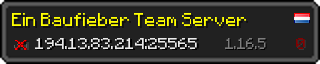 Userbar 320x64 in minecraft style for 194.13.83.214:25565