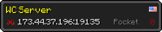 Userbar 320x64 in Minecraft-Stil für den Server 173.44.37.196:19135