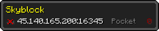 Userbar 320x64 in minecraft style for 45.140.165.200:16345