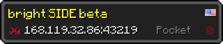 Userbar 320x64 in minecraft style for 168.119.32.86:43219