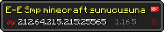 Userbar 320x64 in Minecraft-Stil für den Server 212.64.215.215:25565