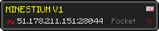 Userbar 320x64 in minecraft style for 51.178.211.151:28044