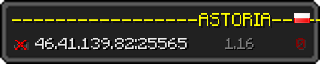 Userbar 320x64 in Minecraft-Stil für den Server 46.41.139.82:25565