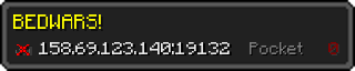 Userbar 320x64 in minecraft style for 158.69.123.140:19132