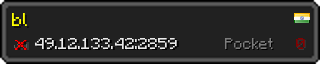 Userbar 320x64 in minecraft style for 49.12.133.42:2859