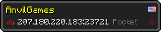 Userbar 320x64 in minecraft style for 207.180.220.183:23721