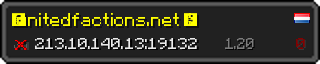 Userbar 320x64 in Minecraft-Stil für den Server 213.10.140.13:19132