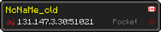 Userbar 320x64 in minecraft style for 131.147.3.30:51021