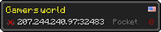 Userbar 320x64 in minecraft style for 207.244.240.97:32483