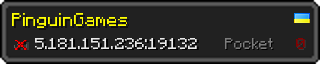 Userbar 320x64 in Minecraft-Stil für den Server 5.181.151.236:19132