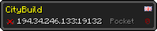 Userbar 320x64 in Minecraft-Stil für den Server 194.34.246.133:19132