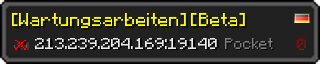 Userbar 320x64 in Minecraft-Stil für den Server 213.239.204.169:19140