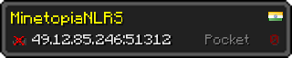 Userbar 320x64 in minecraft style for 49.12.85.246:51312