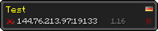 Userbar 320x64 in minecraft style for 144.76.213.97:19133