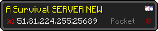 Userbar 320x64 in Minecraft-Stil für den Server 51.81.224.255:25689