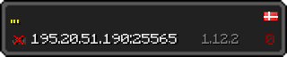 Userbar 320x64 in Minecraft-Stil für den Server 195.20.51.190:25565