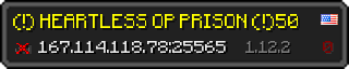 Userbar 320x64 in minecraft style for 167.114.118.78:25565