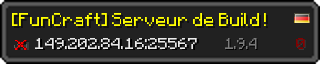 Userbar 320x64 in minecraft style for 149.202.84.16:25567