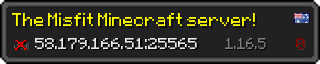 Userbar 320x64 in minecraft style for 58.179.166.51:25565