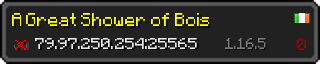 Userbar 320x64 in Minecraft-Stil für den Server 79.97.250.254:25565