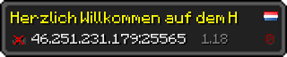 Userbar 320x64 in minecraft style for 46.251.231.179:25565