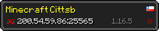 Userbar 320x64 in Minecraft-Stil für den Server 200.54.59.86:25565