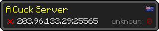 Userbar 320x64 in minecraft style for 203.96.133.29:25565