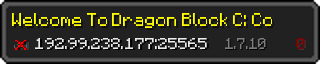 Userbar 320x64 in minecraft style for 192.99.238.177:25565