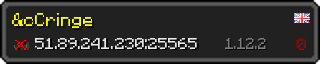 Userbar 320x64 in Minecraft-Stil für den Server 51.89.241.230:25565