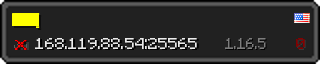 Userbar 320x64 in minecraft style for 168.119.88.54:25565