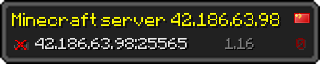 Userbar 320x64 in minecraft style for 42.186.63.98:25565