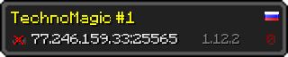 Userbar 320x64 in minecraft style for 77.246.159.33:25565